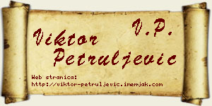 Viktor Petruljević vizit kartica
